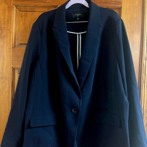 Talbot’s Easy Travel Blazer, 20 plus Indigo Blue EUC - Picture 1 of 8